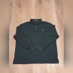 Polo by Ralph Lauren Men's  Green Long Sleeve Polo